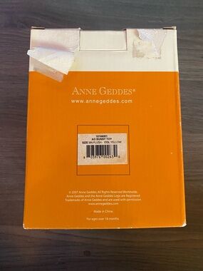 Yellow Anne Geddes plush Bunny  - Soft Home Accent